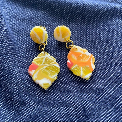 Candied Citrus (Two-Piece Small Moroccan Studs)