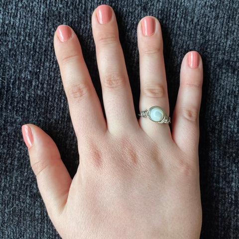 Claire (Silver Freshwater Pearl Ring)