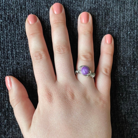 Claire (Silver Purple Quartz Ring)